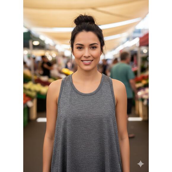 NWT Old Navy Womens XXL Luxe Glam Party‎ Holiday Metallic Shimmer Swing Tank Top - Picture 2 of 10